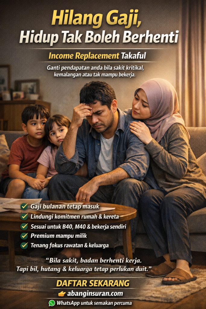 Formula pengiraan nilai income replacement ganti gaji 10 tahun